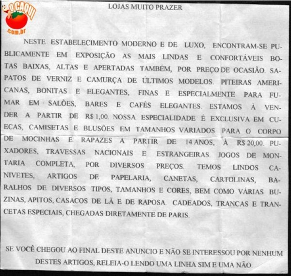 Mensagem sacanamente subliminar.