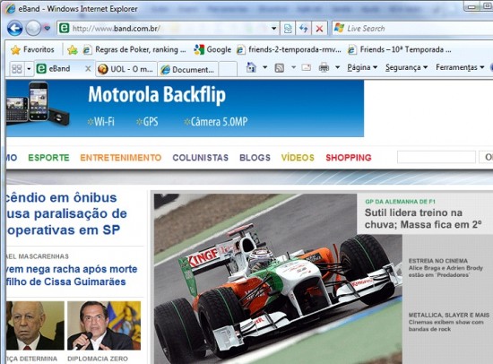 Notícia do eBand é diferente! F1 e jornalismo já não são os mesmos